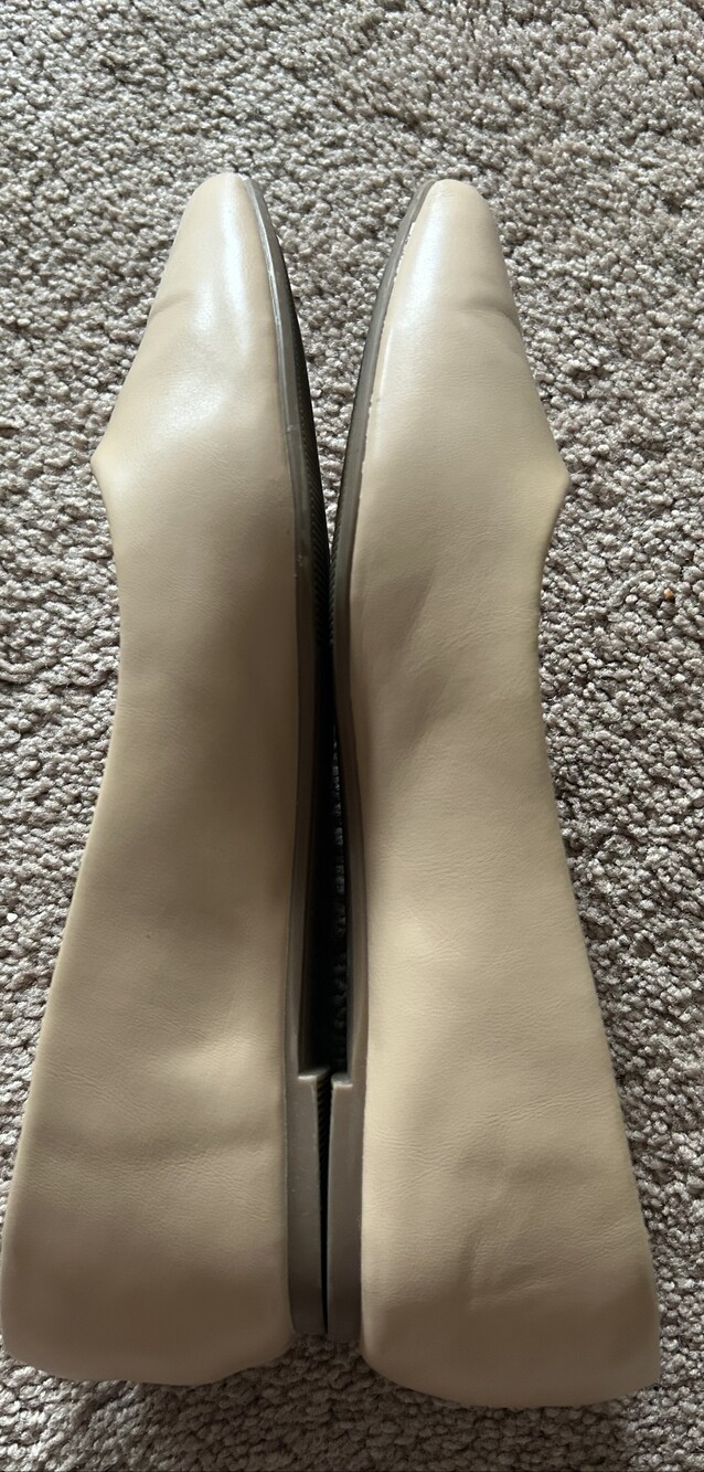 A New Day Tan Faux Leather Flats Size 7